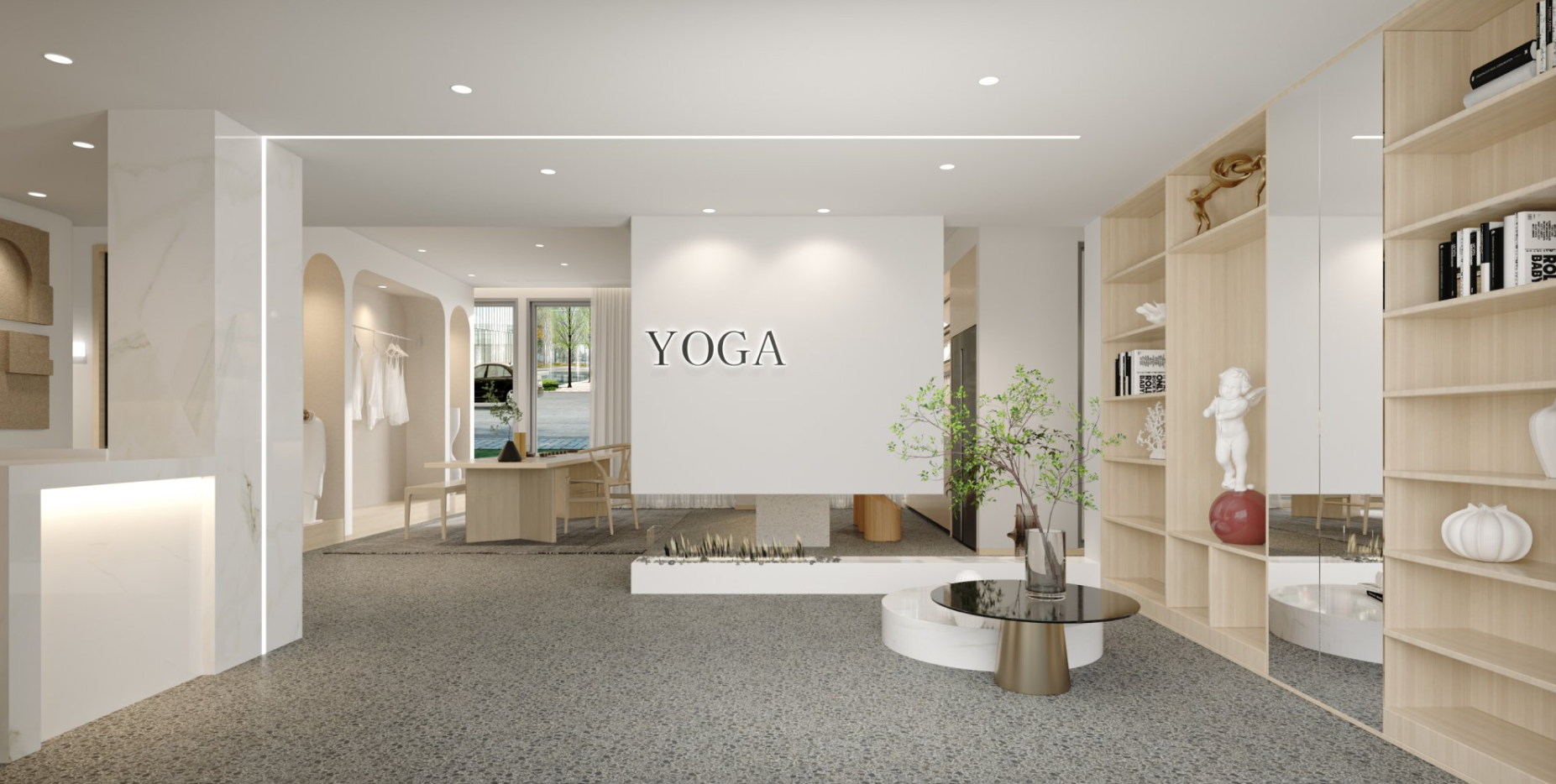 一间心灵回溯的能量场，瑜伽室-0