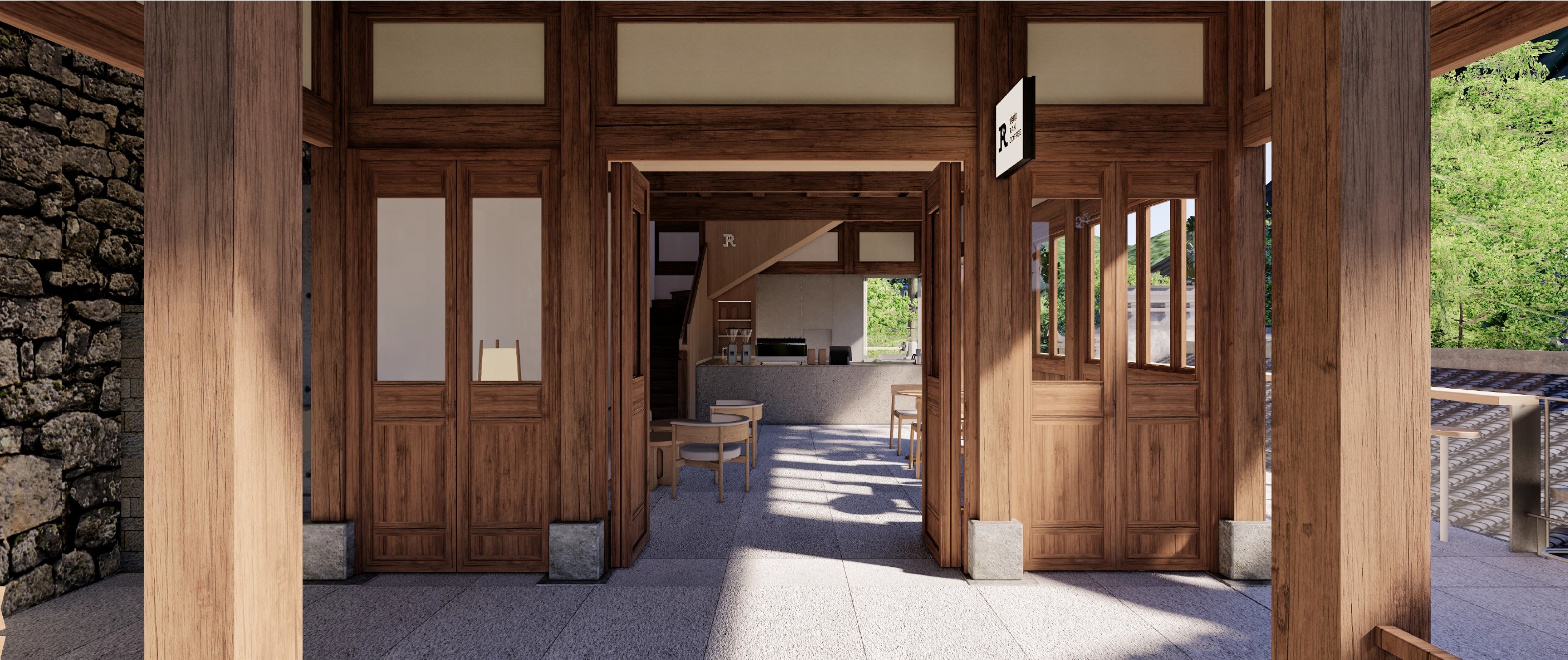 山崖边上的木房子咖啡店设计丨暂无-5