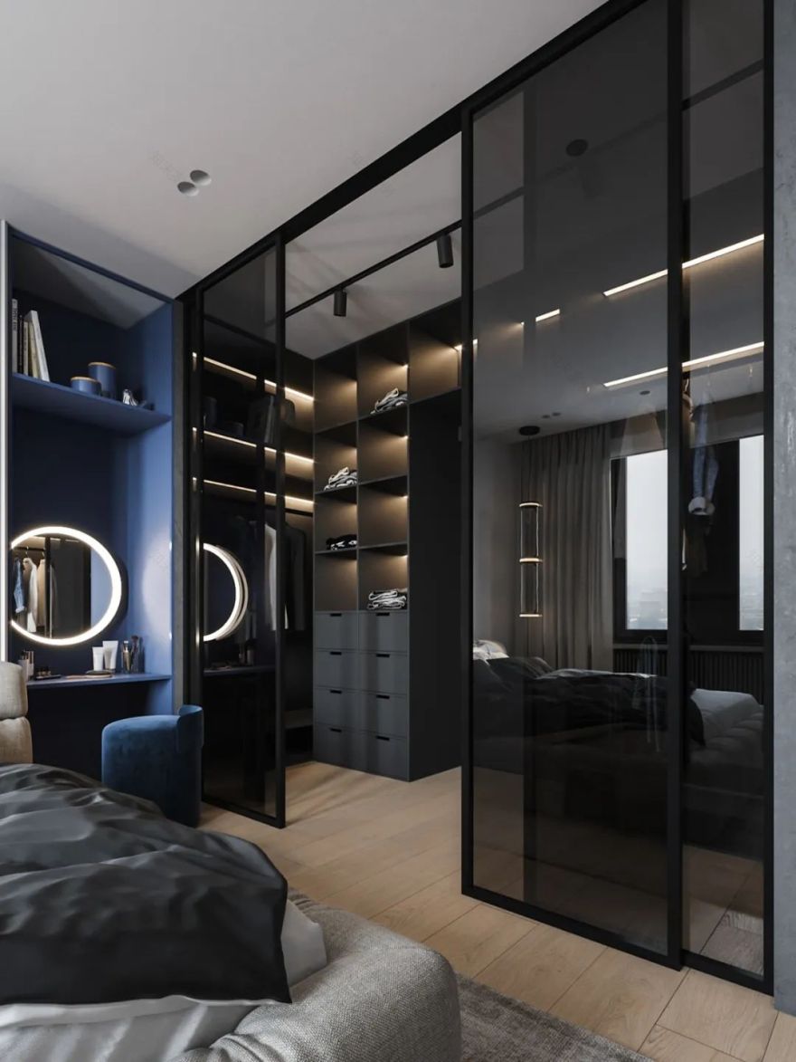 TSAUNYA 工作室现代住宅设计 | 灰木色系蓝色打造精致生活空间-24