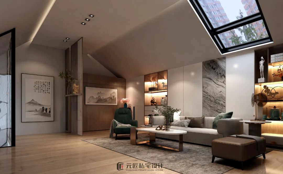 九里晴川 | 220㎡顶楼复式 精致简约感 舒适而自然-2