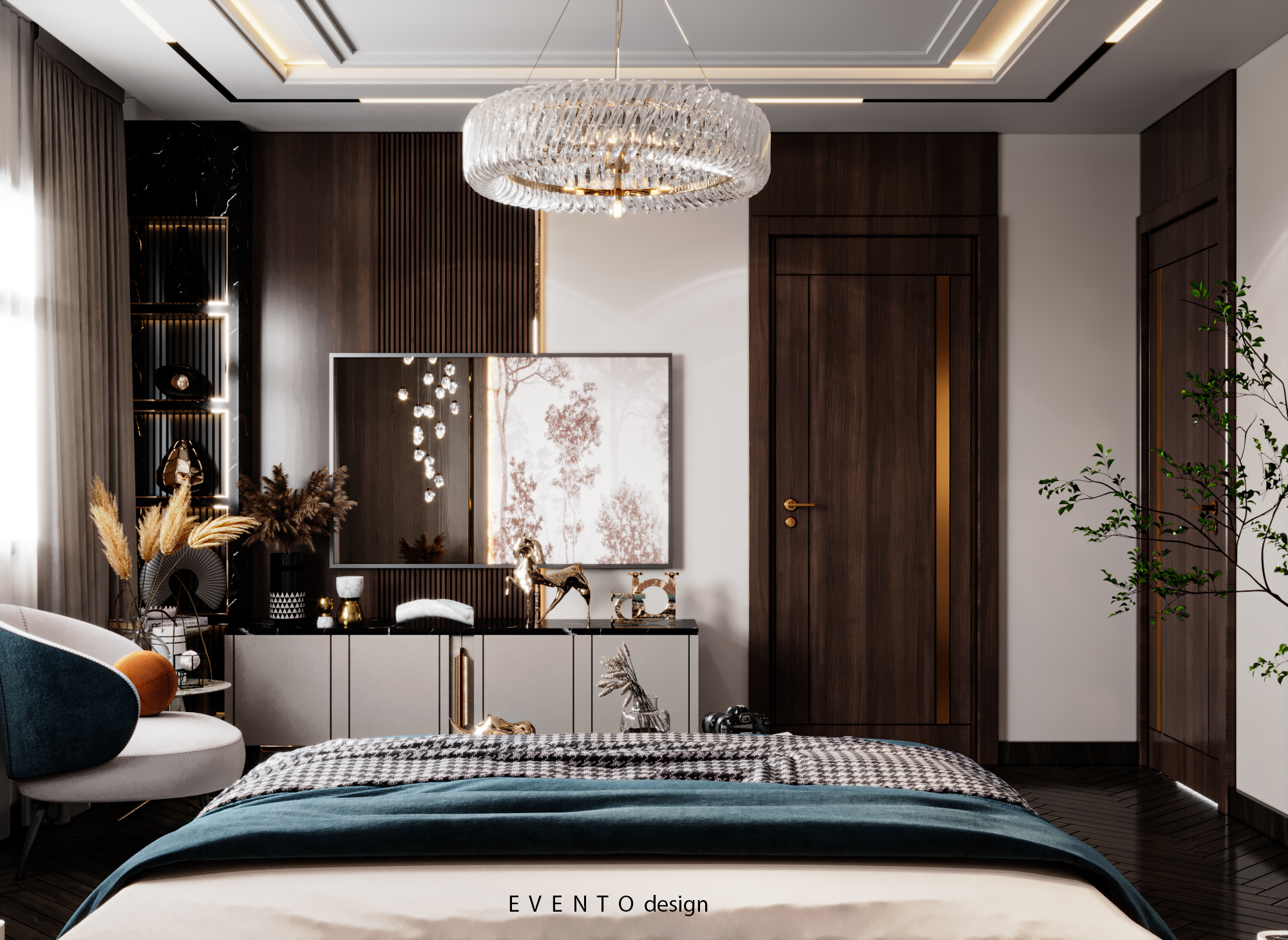 豪华现代卧室设计-6