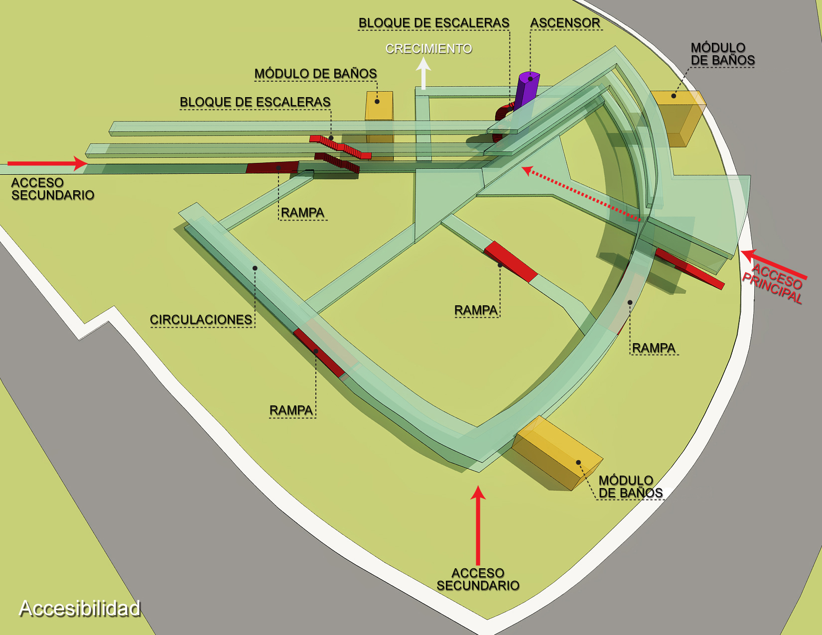 墨西哥尤卡坦自治大学教育建筑——绿色校园中的曲线魅力-48