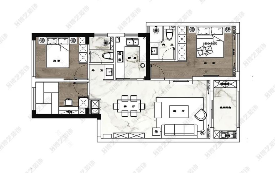 小宅变大家,平湖御龙湾现代简约设计-14