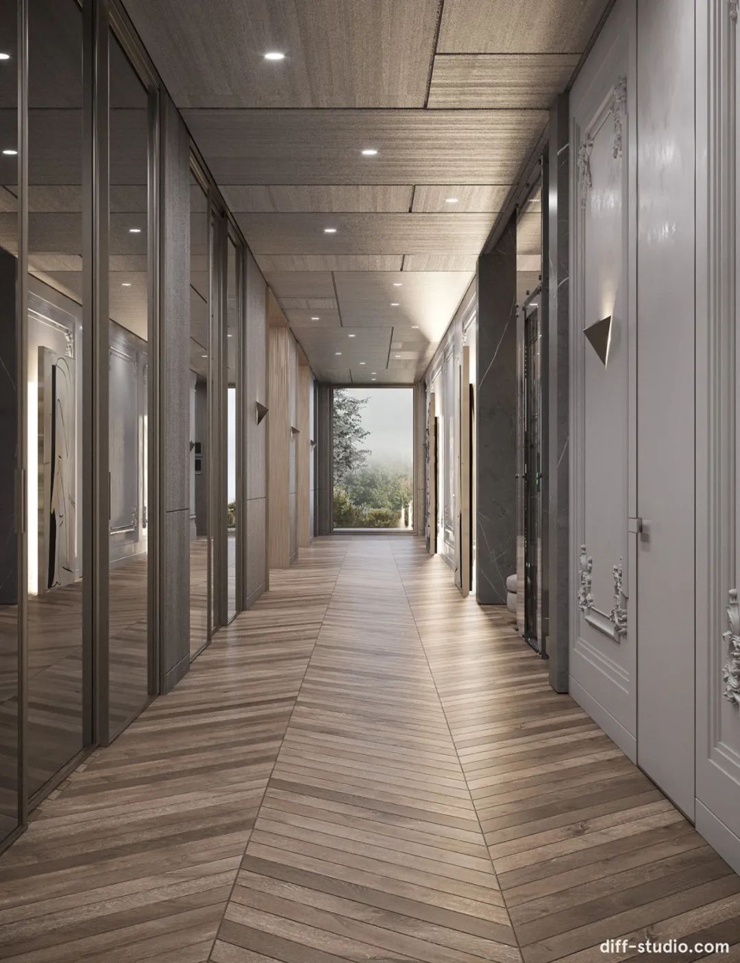 乌克兰基辅 1600㎡新古典奢华大宅丨Diff.Studio-29