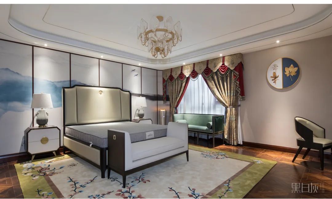 万霖花园轻奢新中式，金色黄铜与白色木元素打造包容空间-80