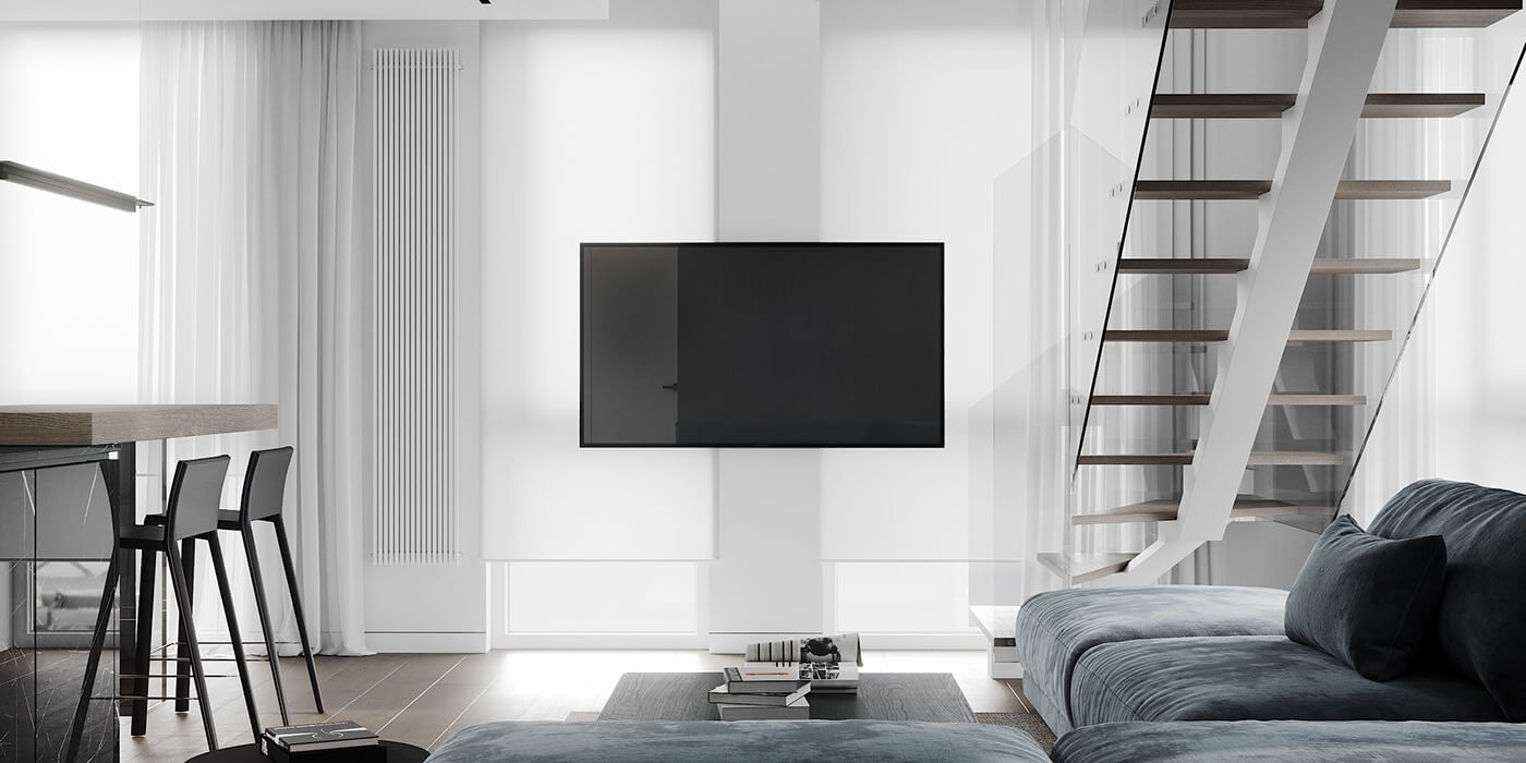 127㎡住宅设计，黑白灰+原木，超有魅力！-6