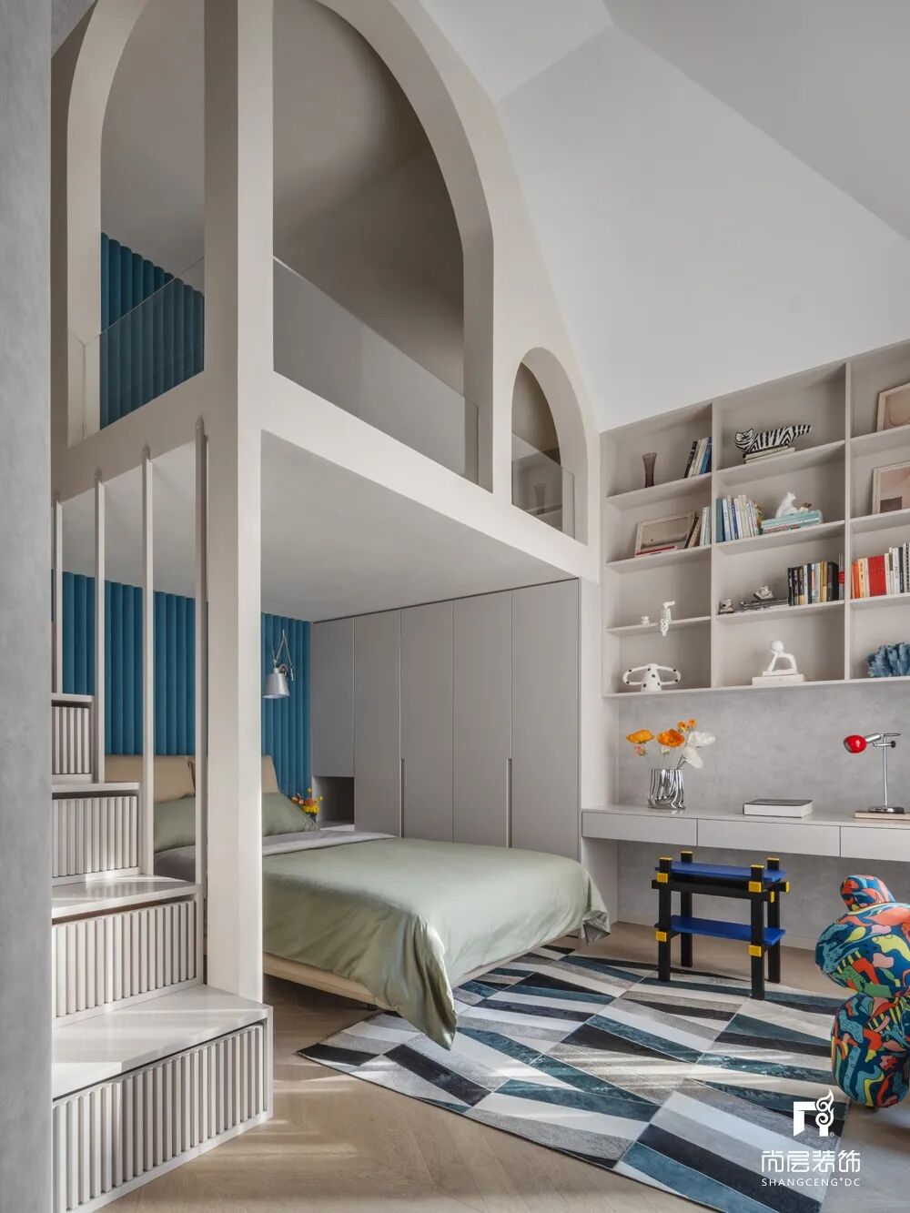 住进600㎡“蒙德里安”的画里，阅读博主申怡的色彩灵感屋-63