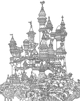Architectural Fantasy. Line Art