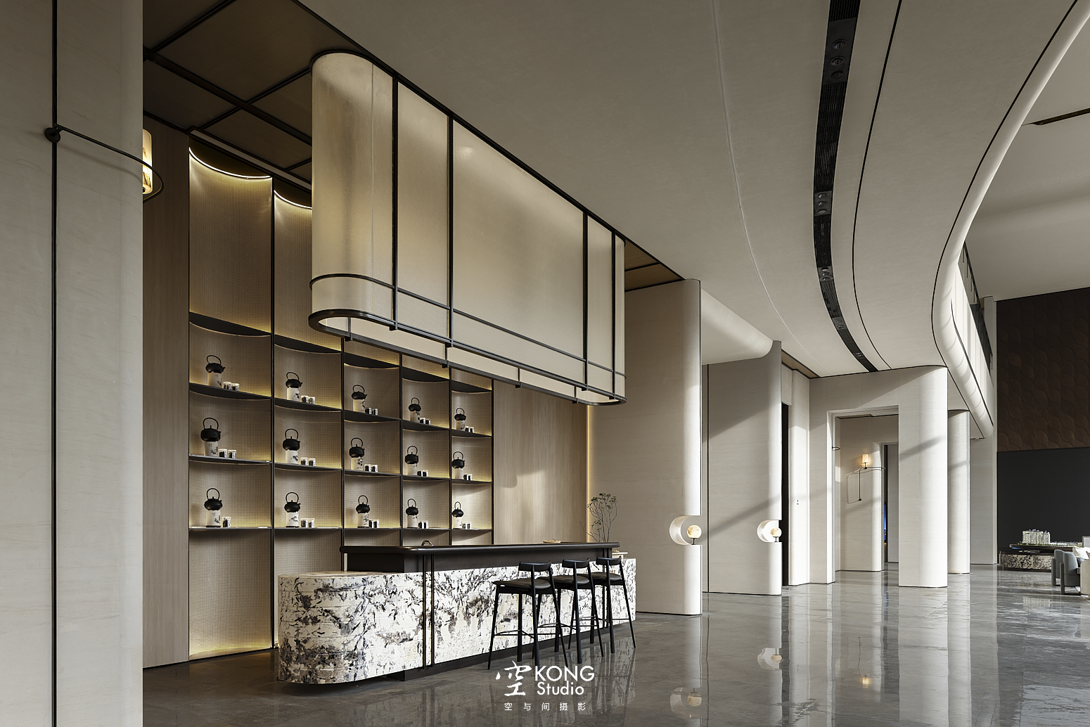 华润置地港宸润府销售中心丨内构筑设计-16