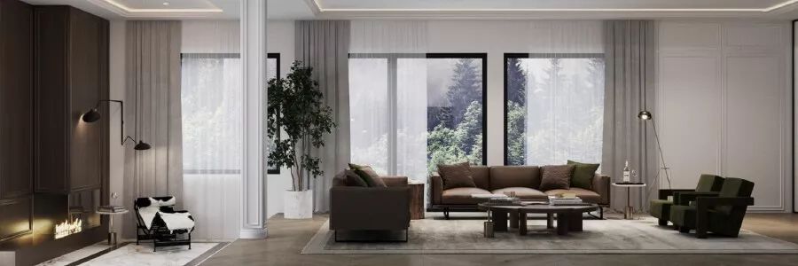 现代奢华住宅设计,精致多变、色泽温馨柔和-55