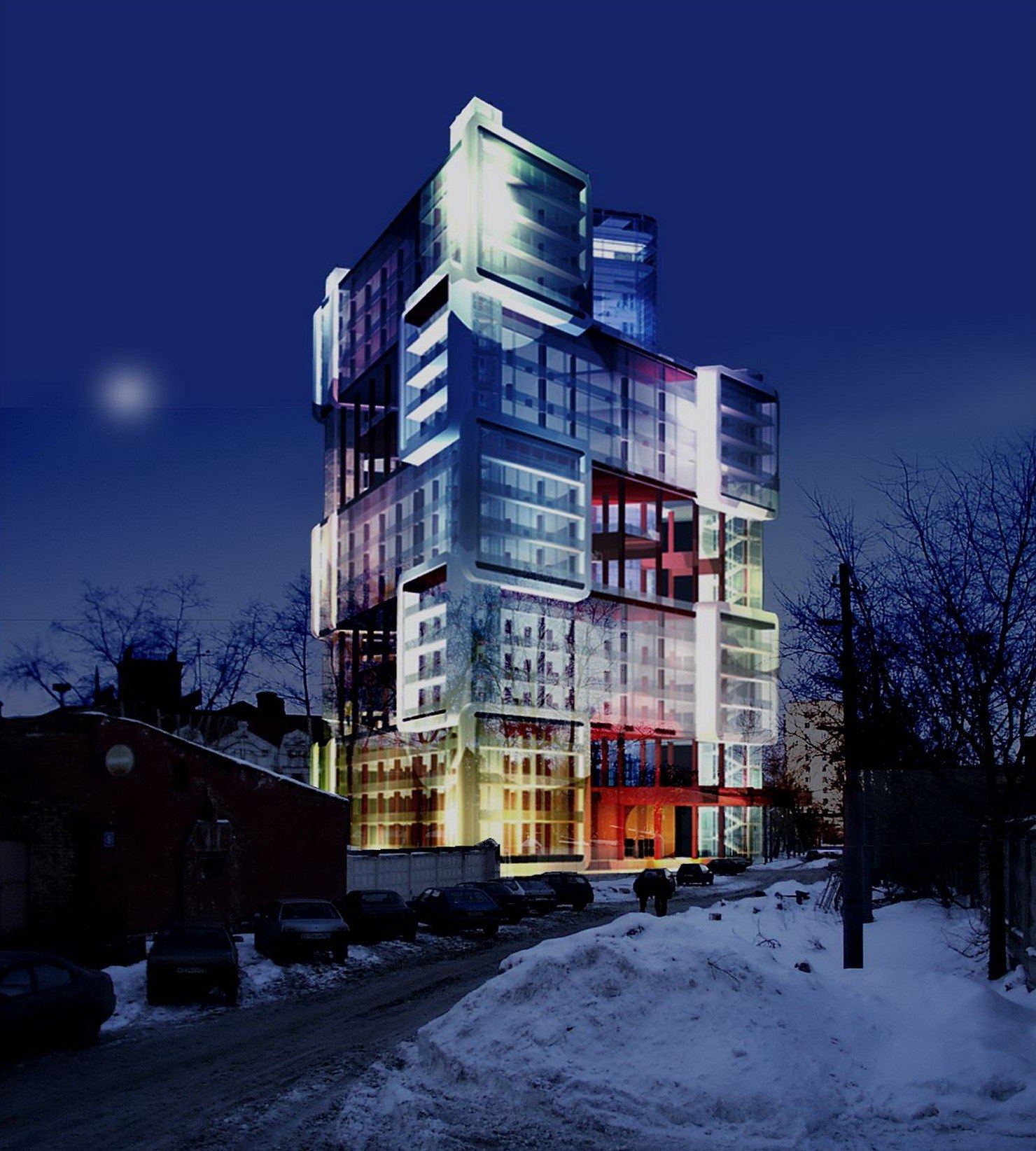 莫斯科 1 号 Zemelny pereulok 办公室和酒店建筑设计-7