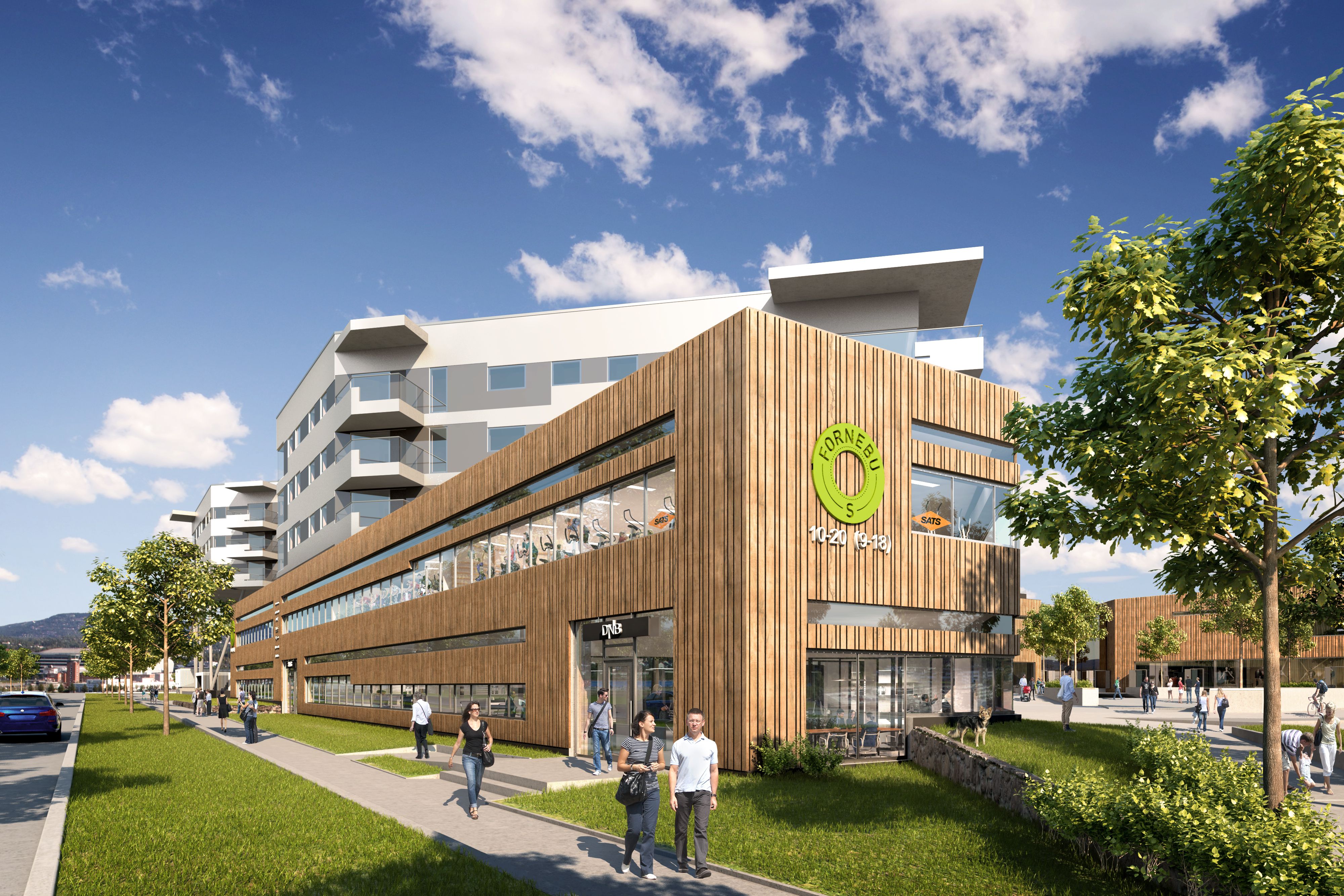 挪威 Fornebu S 环保购物住宅中心-37