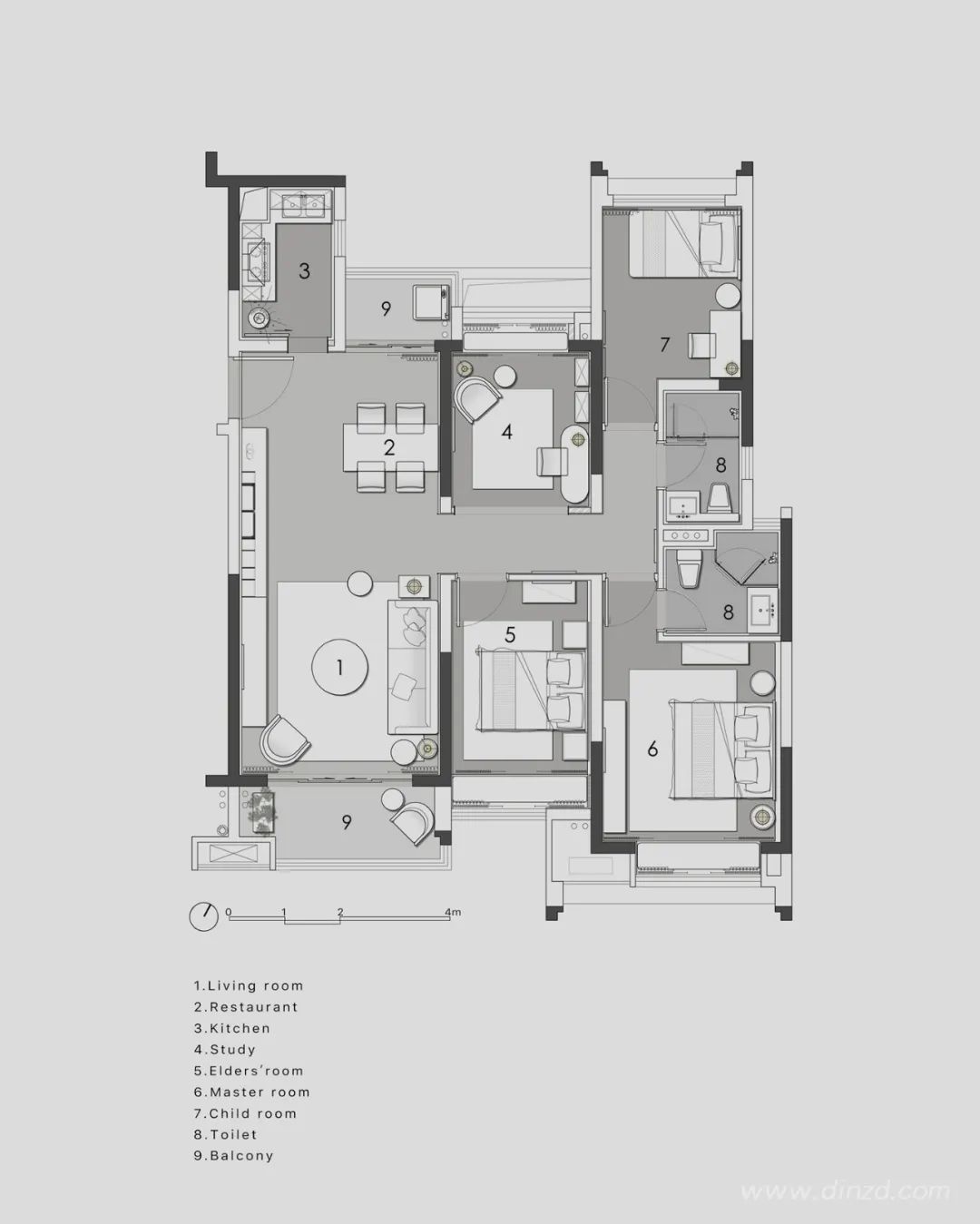 方直·彩虹公馆 | 现代轻奢的蓝色魅力-35
