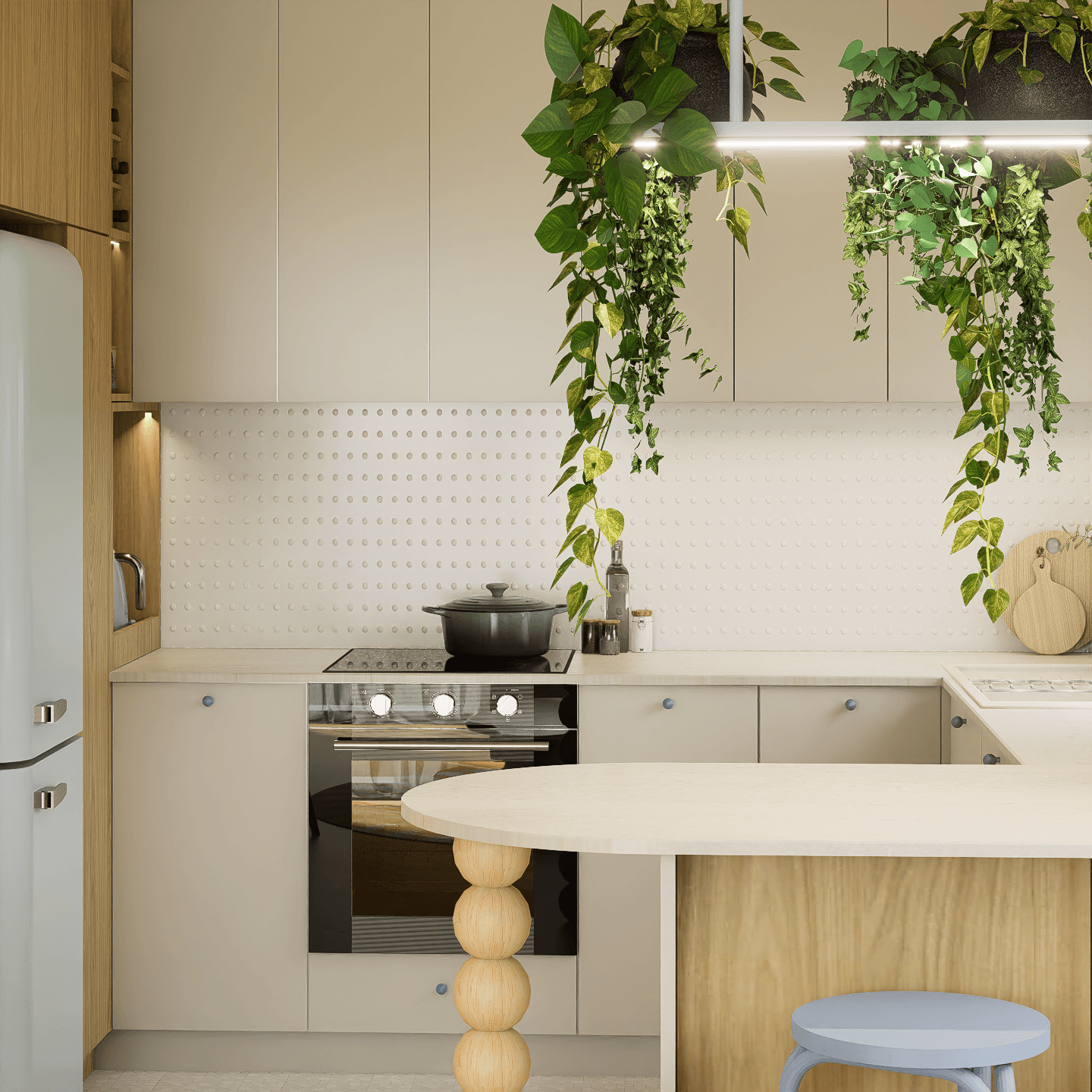 projekt kuchni z nutą błękitu-3