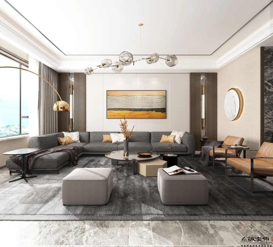 现代简约之居丨中国包头丨众诚装饰-22