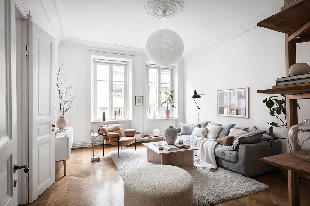 瑞典哥德堡 86 平米白色优雅公寓,温暖细节展现大师级设计-5