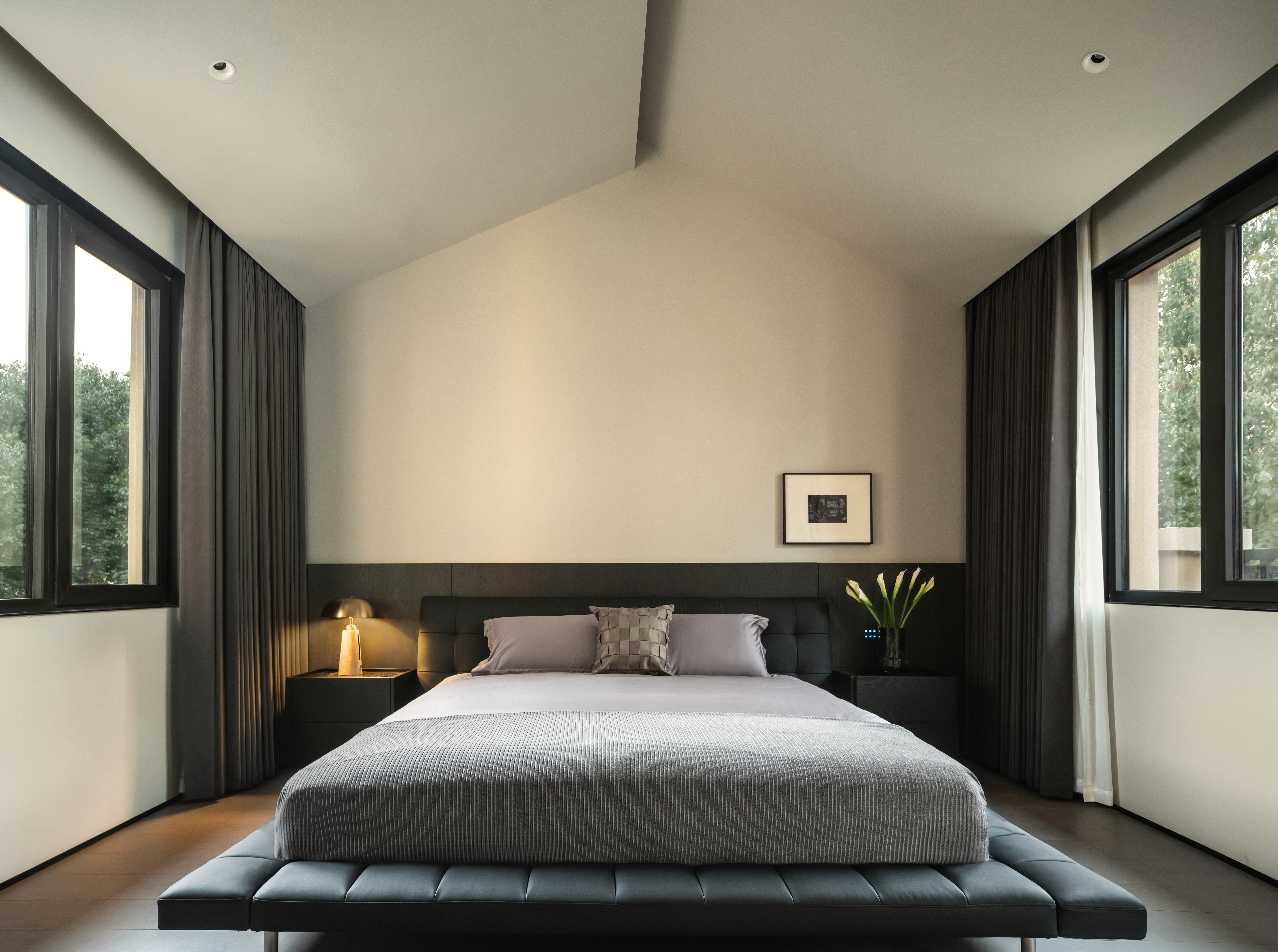 黑白重构,400㎡四层别墅的极简新生丨北岩-49