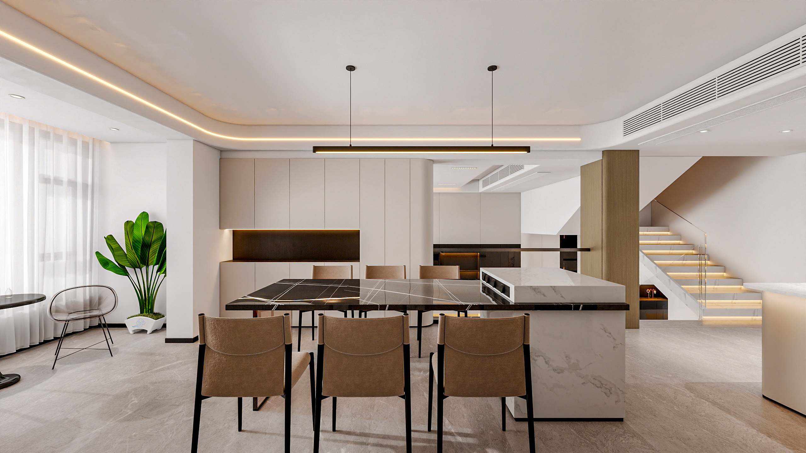 上海浅水湾花园（408平方现代简约别墅）-9