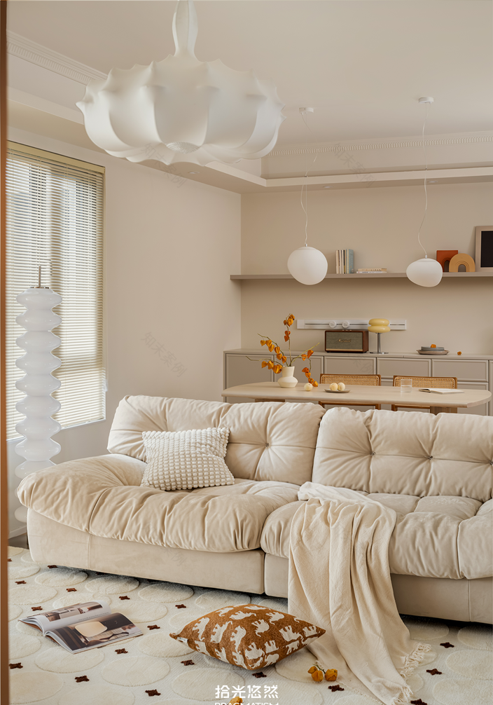 奶油风一人居设计-10