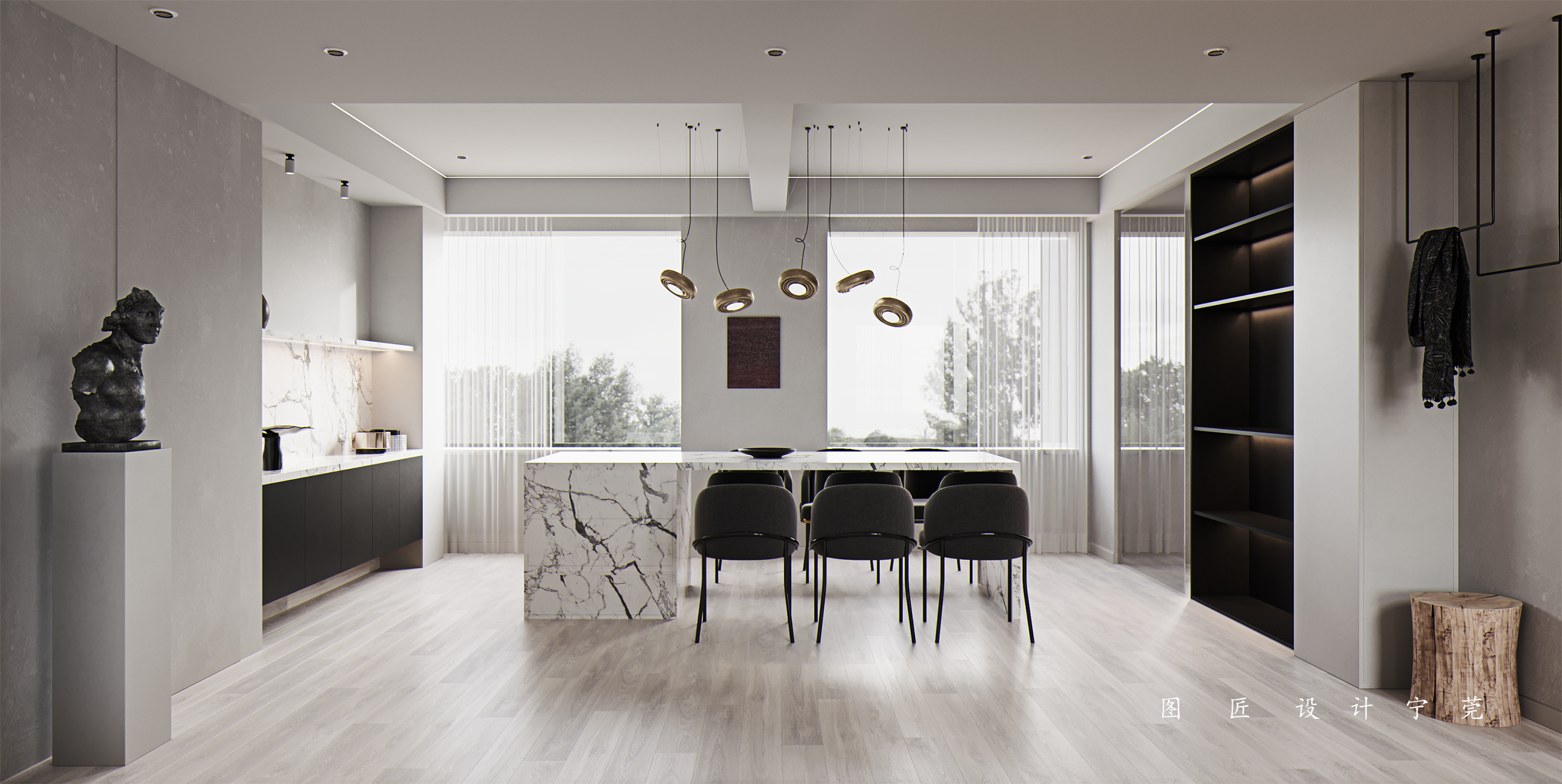 现代简约风私宅设计，治愈又高级！-1