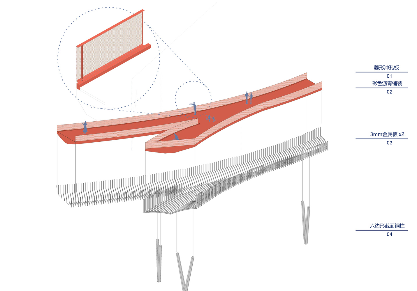 橙韵流动景观连廊·成都大运会东安湖场馆景观连廊丨中国成都丨Atelier sq-37