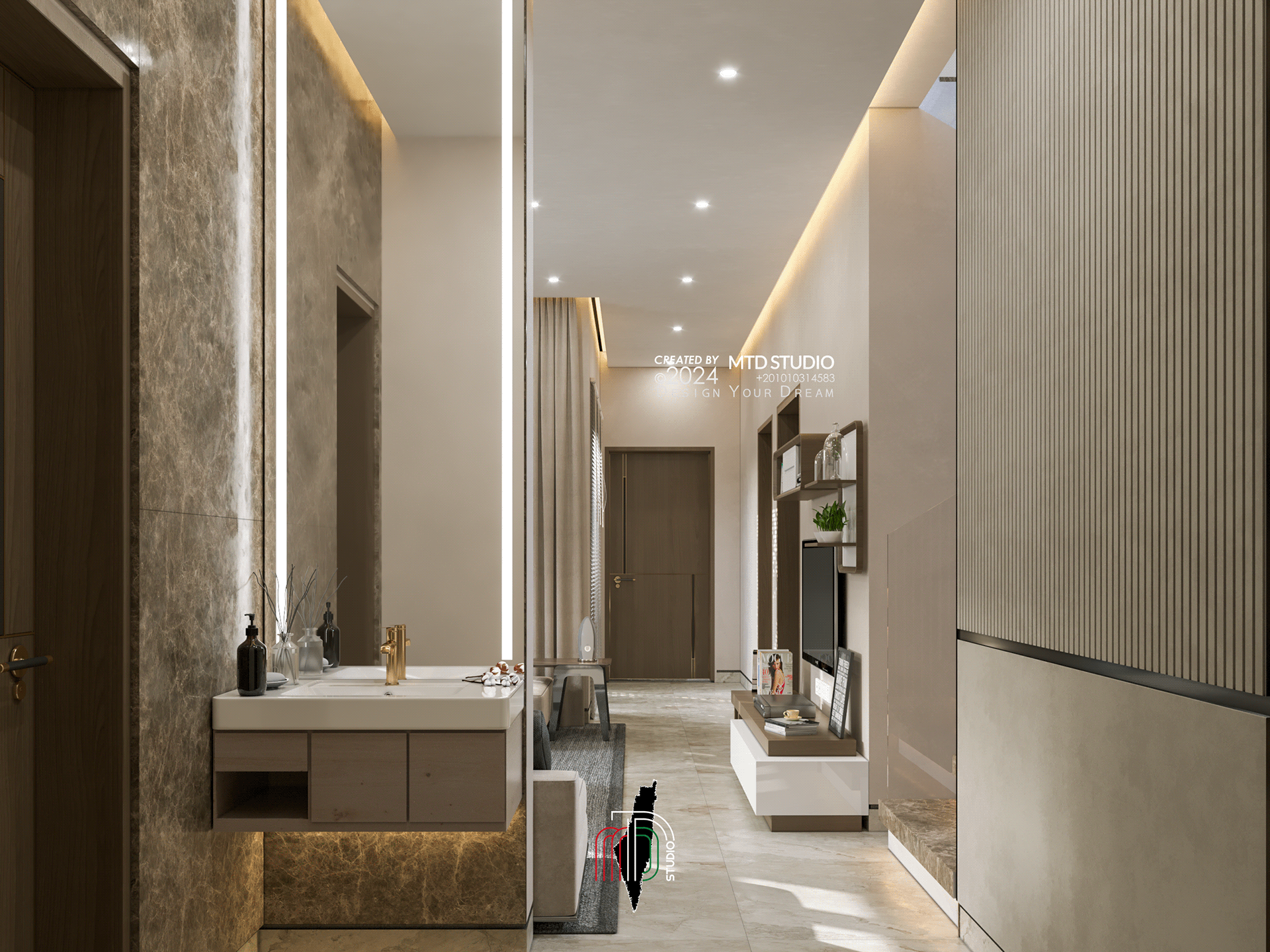 家庭客厅室内设计丨沙特阿拉伯丨MTD Studio-11