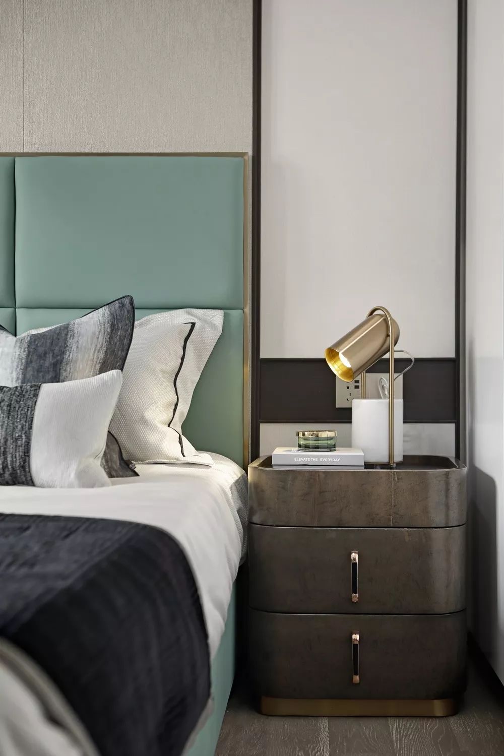 华墨国际设计 | 广州万达城 120㎡样板房，绿色春风拂心弦-31