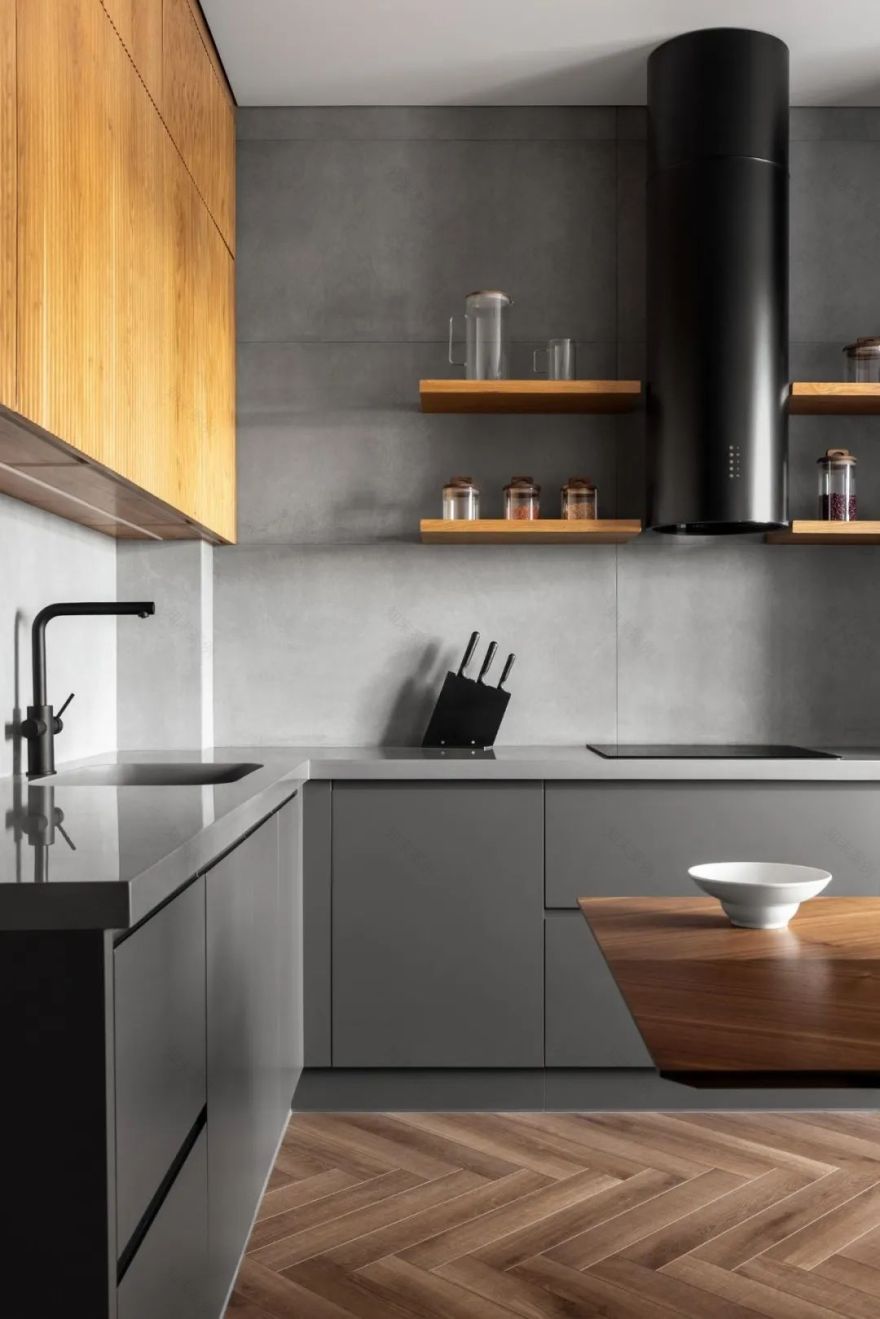 现代公寓中性自然色调设计丨Alexandra Gegi-19