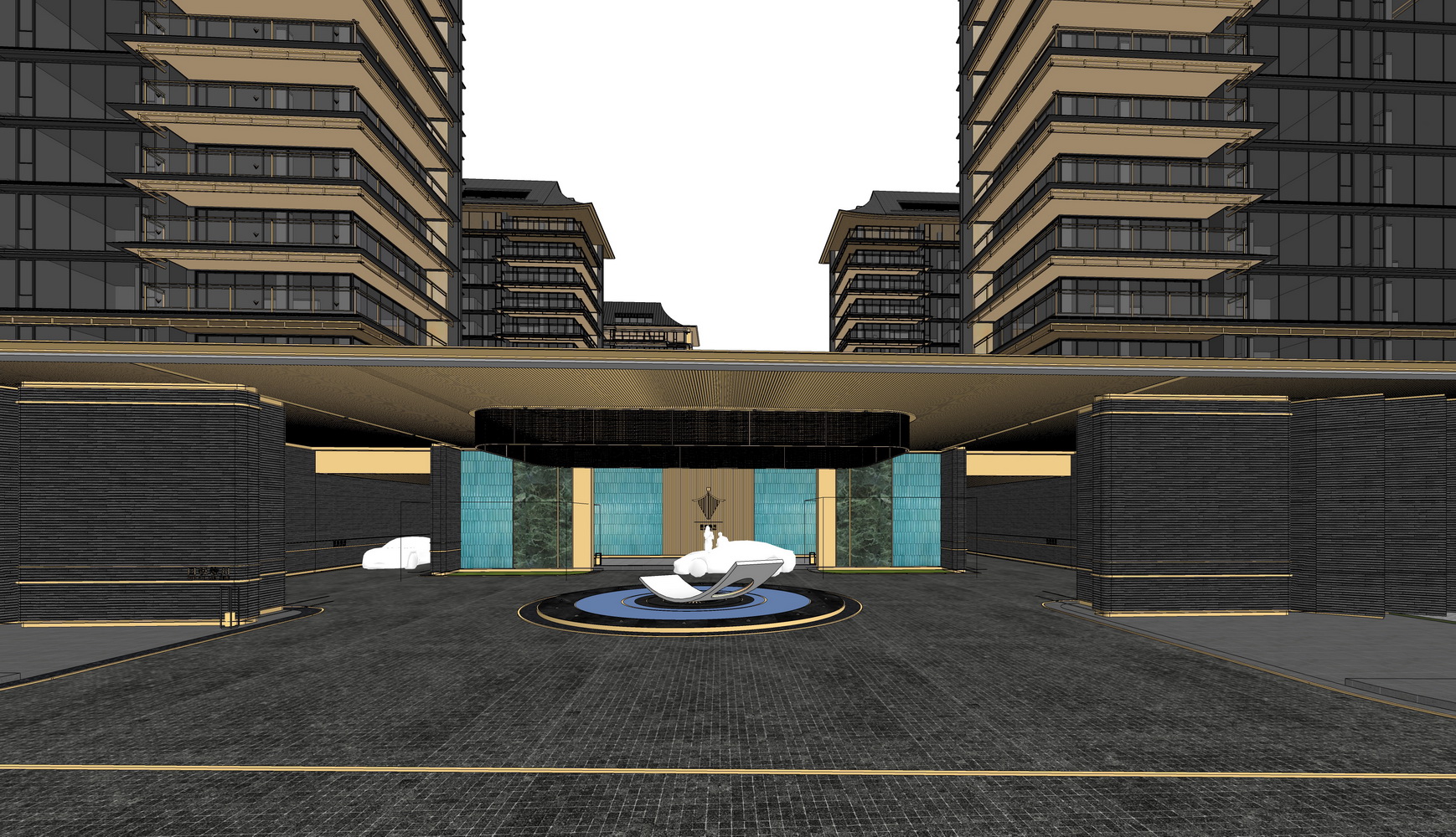 国悦赣州示范区+高层住宅SU模型-2