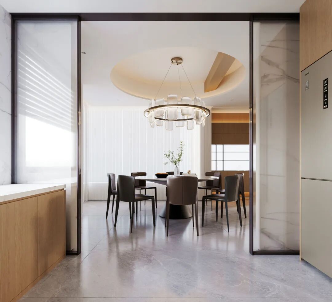 268㎡现代简约丨湖山一品丨中国湖南丨纵向·空间设计-13