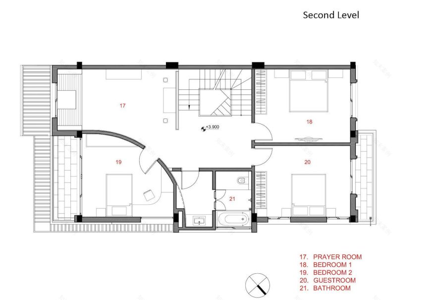 越南哈诺伊 T House,风水与现代设计的完美融合-29