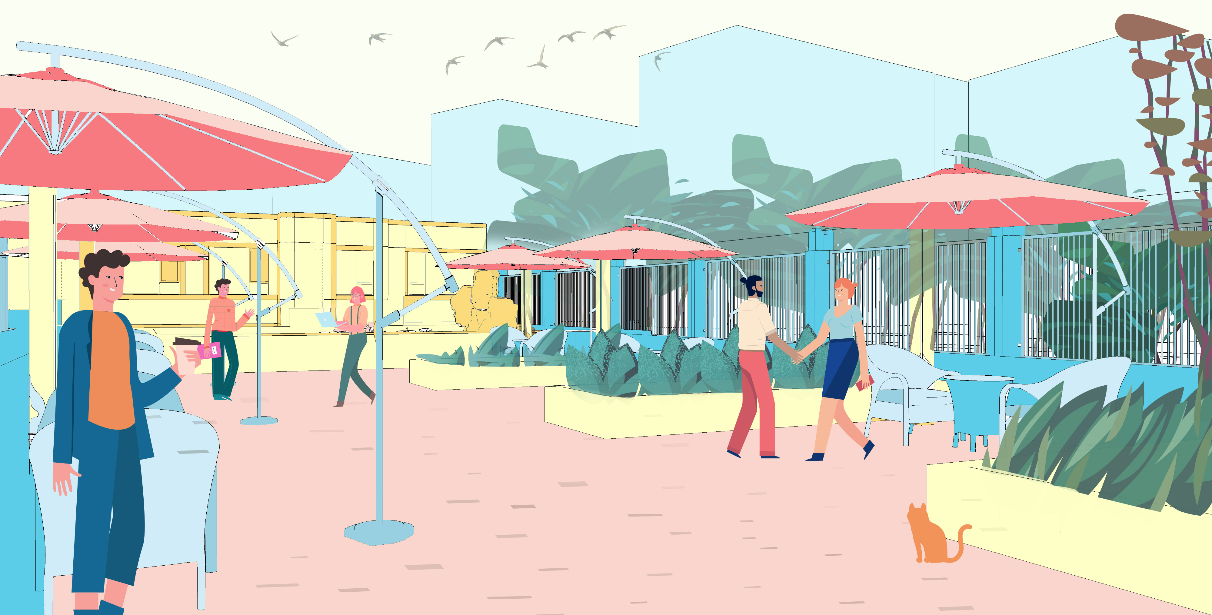 景观设计插画风格作品集 2-21