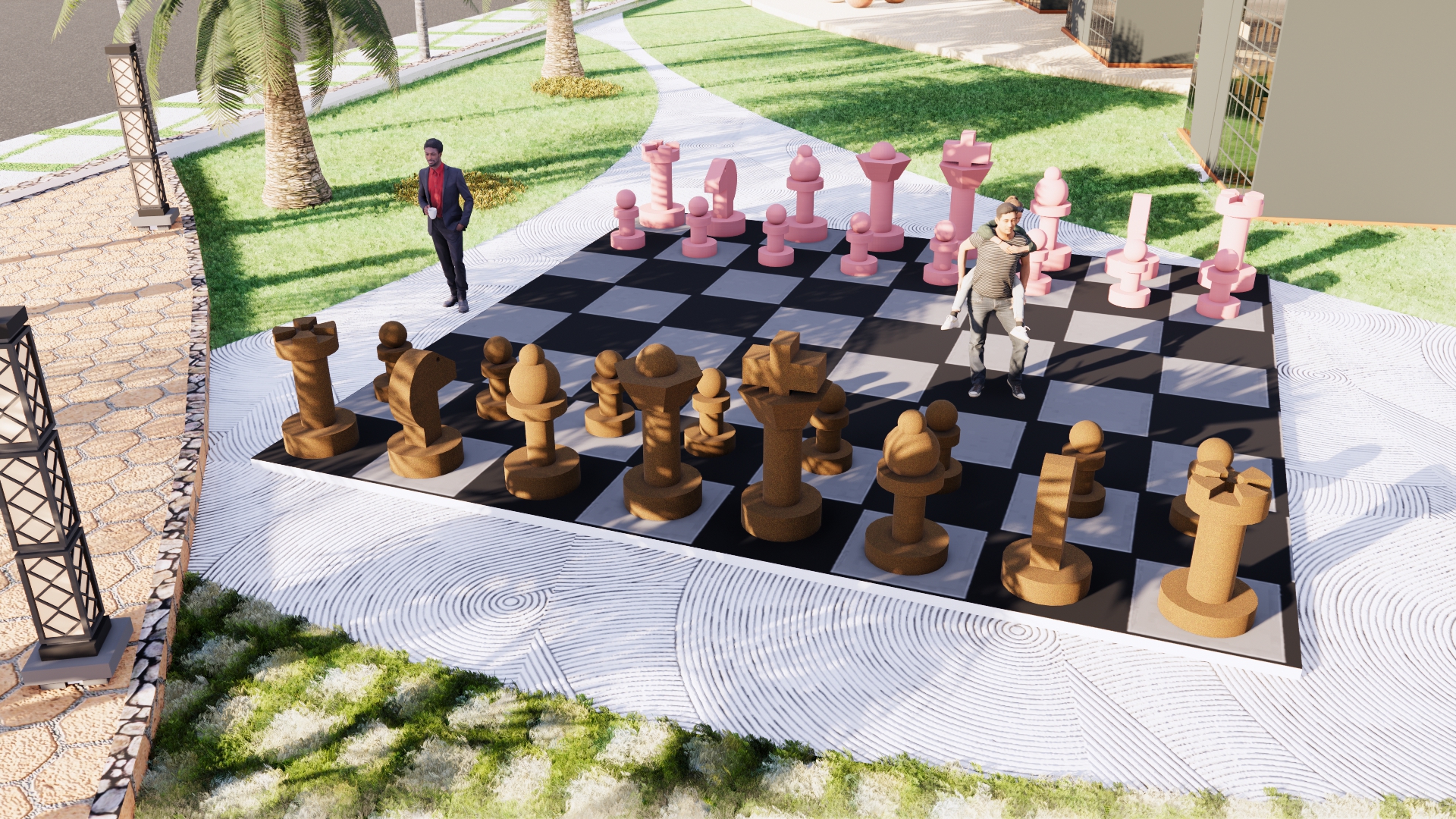 تصميم لمنتزه به العديد من الكافيهات والمطاعم في عمان-6