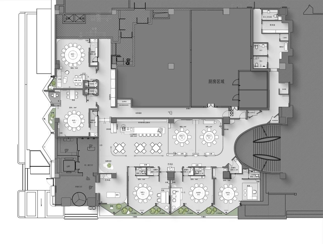 上海黛外滩餐厅·古北店丨中国上海丨GID设计-38