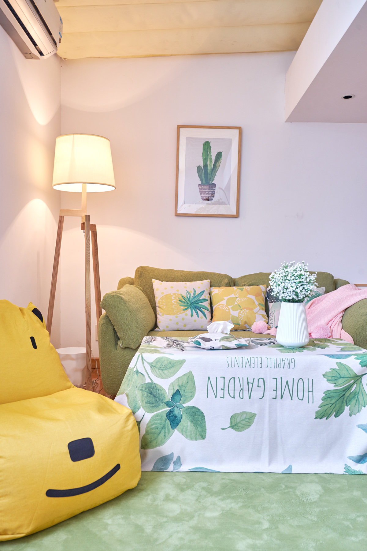 杭州柳浪新苑 70 平混搭风 Loft 软装改造，森系小清新与中国风的完美融合-12