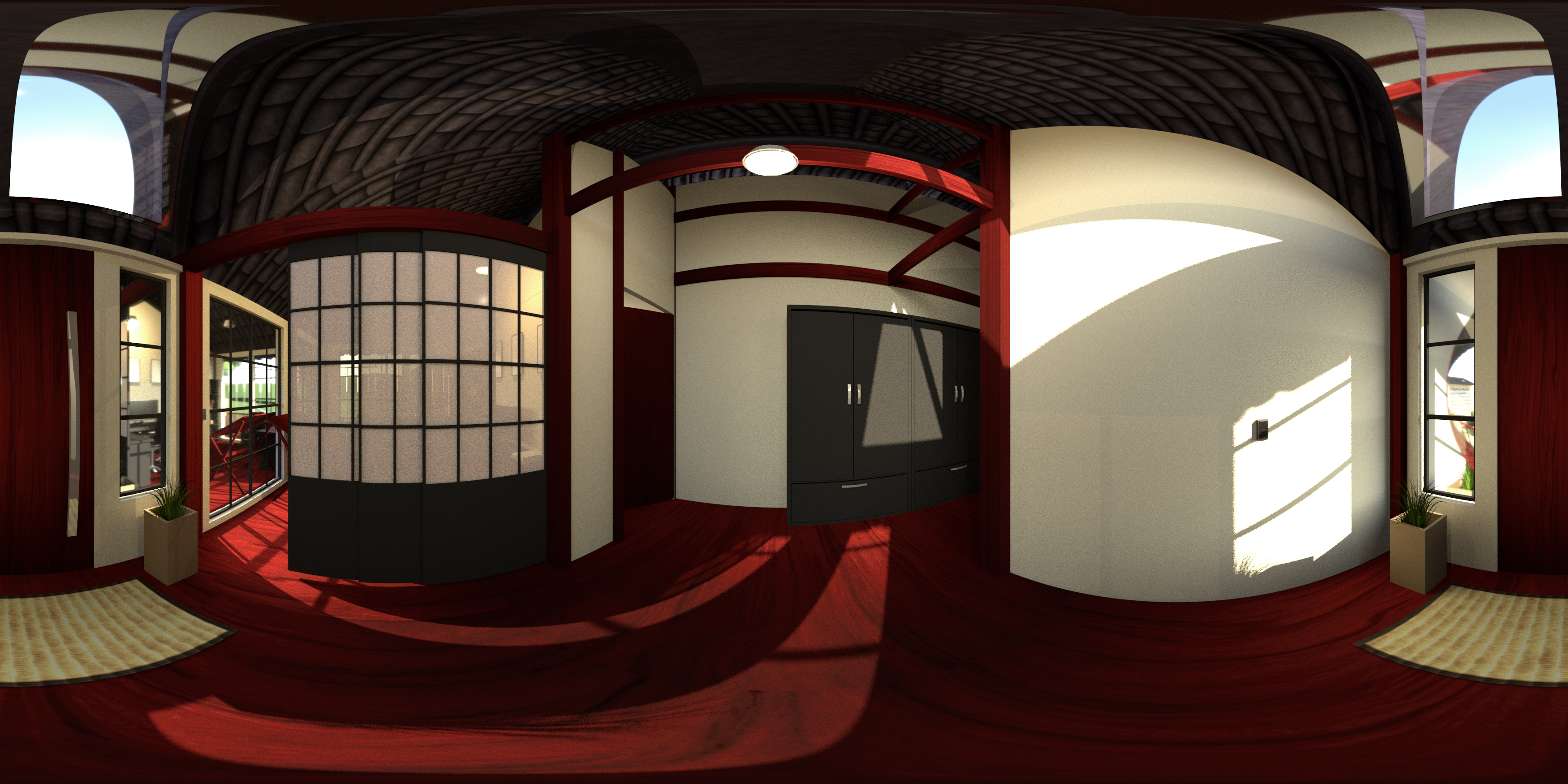 cartoon japanese modern house-6