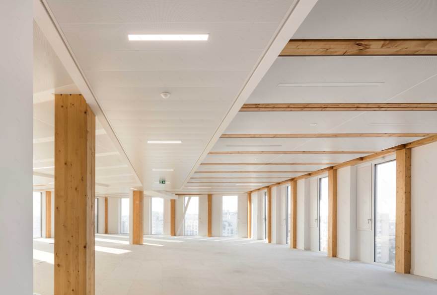 巴黎首个木结构节能办公楼——绿意盎然的“享受”空间-15