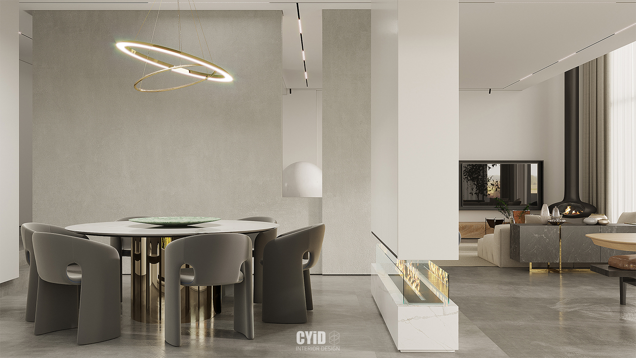 辰佑设计│现代别墅曲线美学与结构美-14