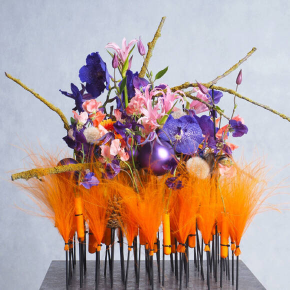 室内装饰组合“节日烟花”丨匈牙利花艺设计师加博尔·纳德-3