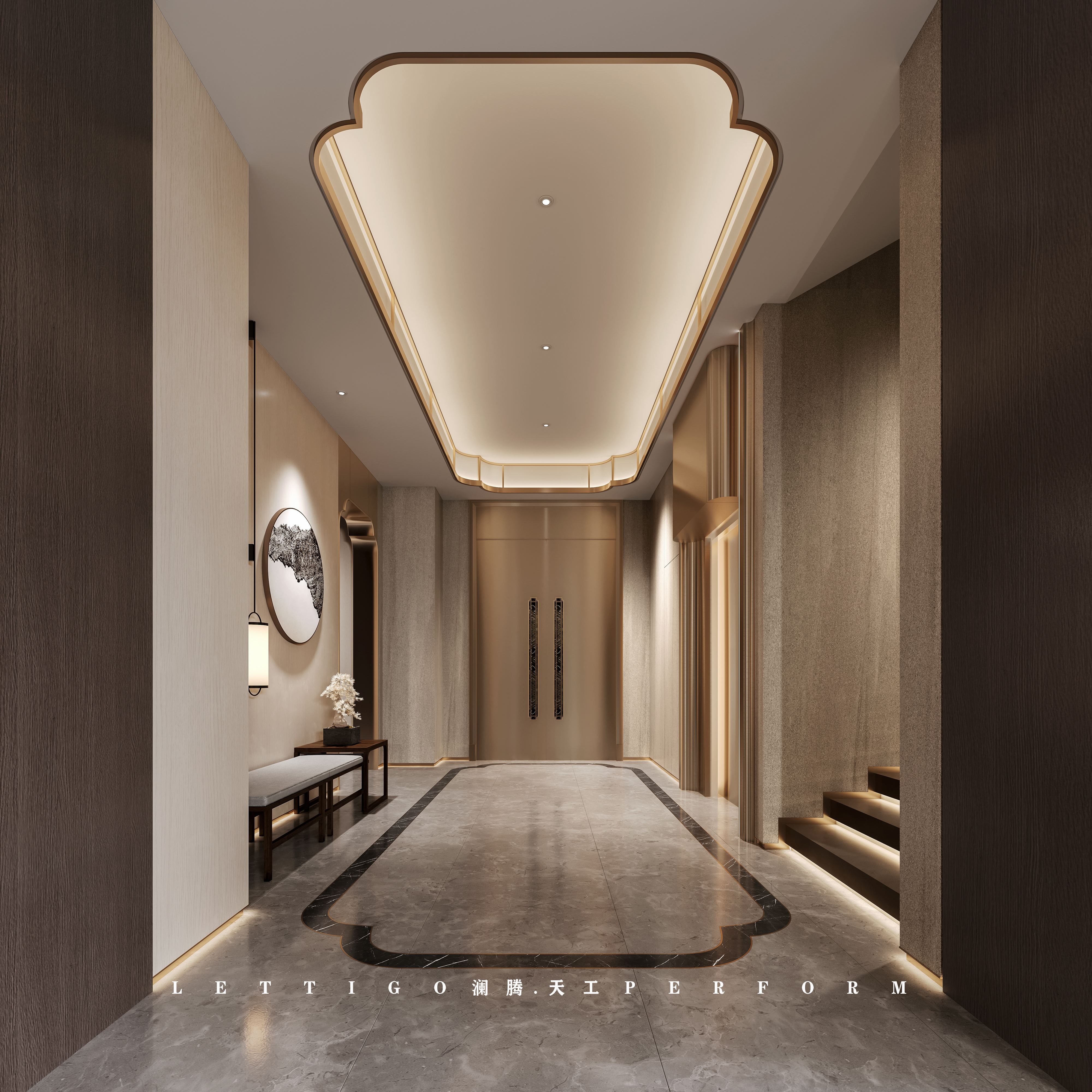 现代中式别墅大宅设计-24