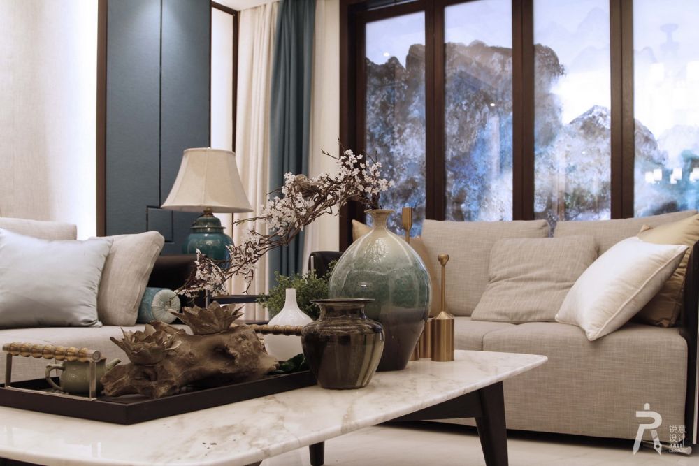 西安锐意设计-- 现代中式紫薇•永和坊 230㎡大宅-3