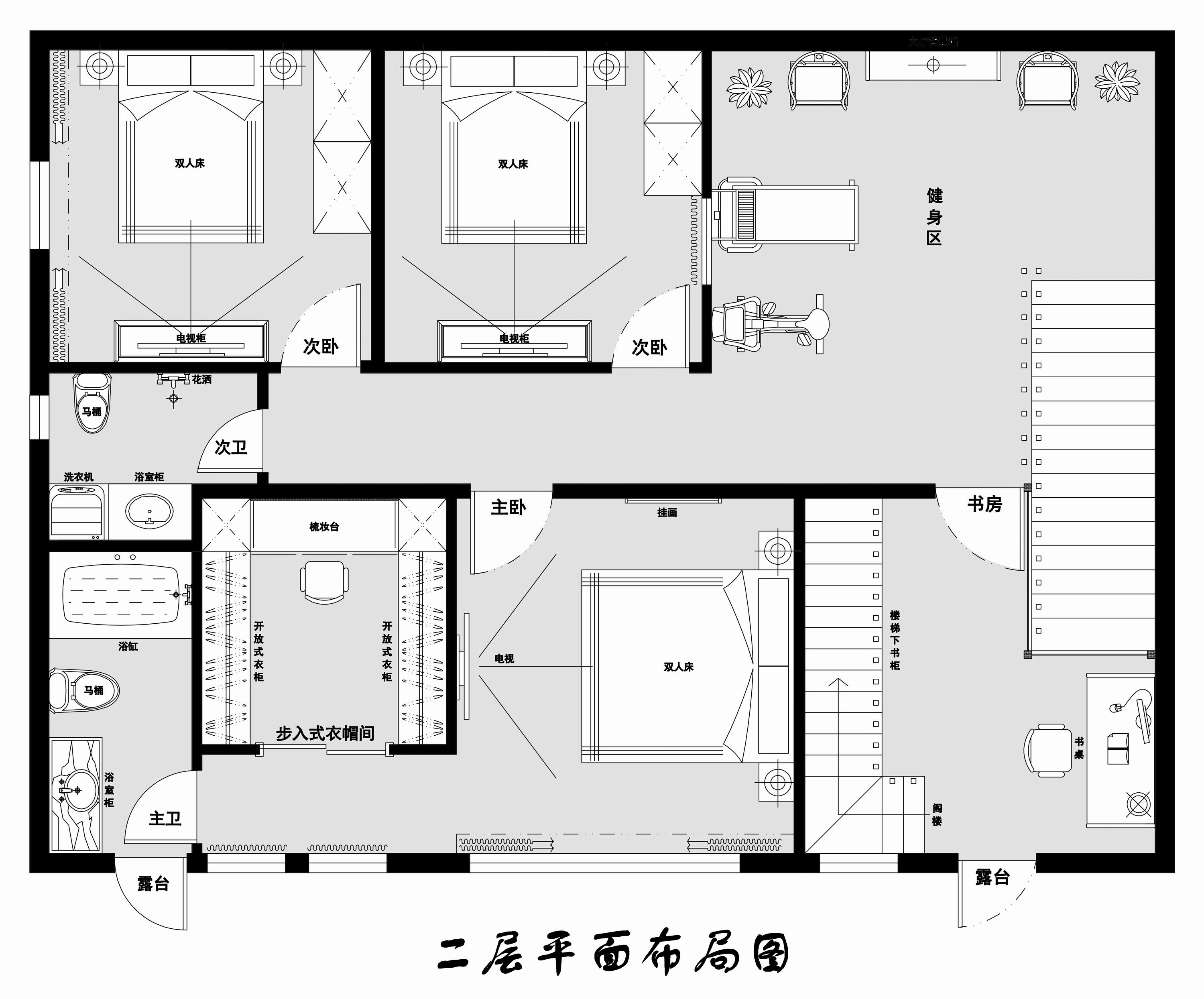 乡村洋楼的定制设计 | 红木纹理与协调空间的完美融合-9