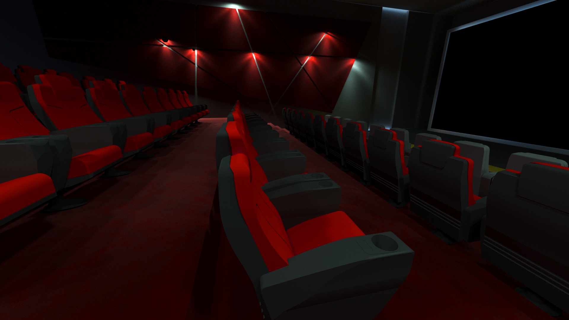 Cinema interior design and working drawings-0