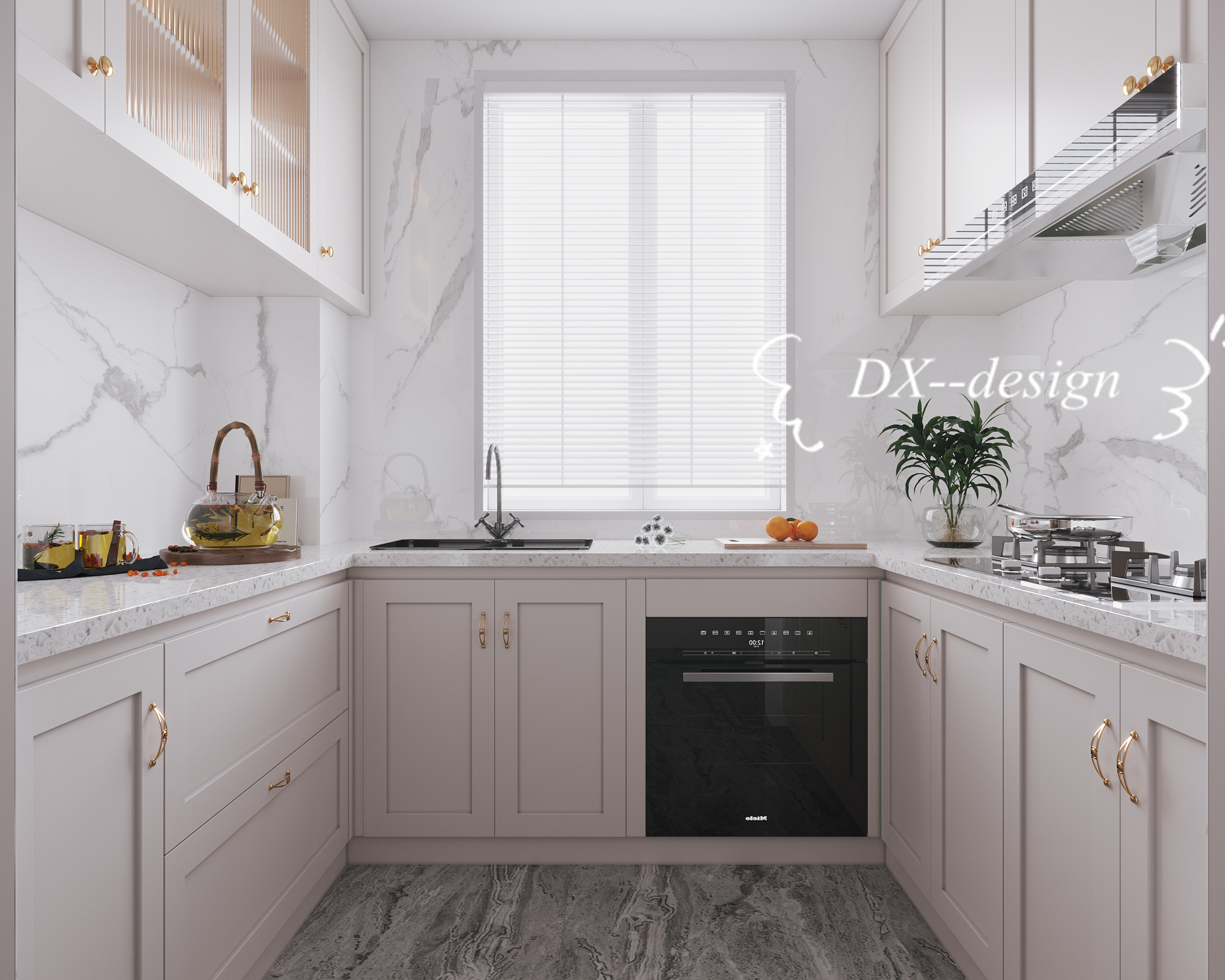 曲线设计的法式轻奢家居-7