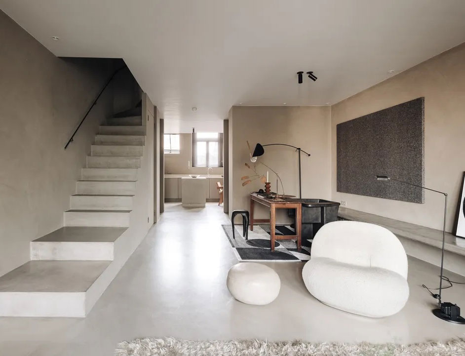 阿姆斯特丹运河公寓的自然极简设计-13