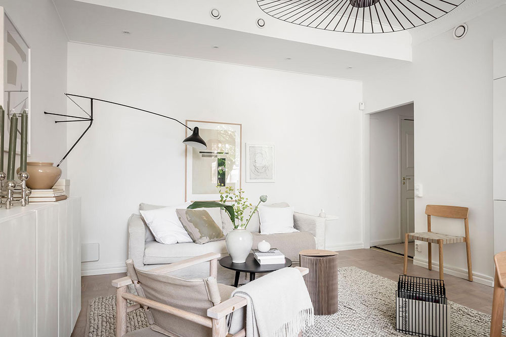 瑞典 36㎡小公寓 | 拱窗设计点石成金-10