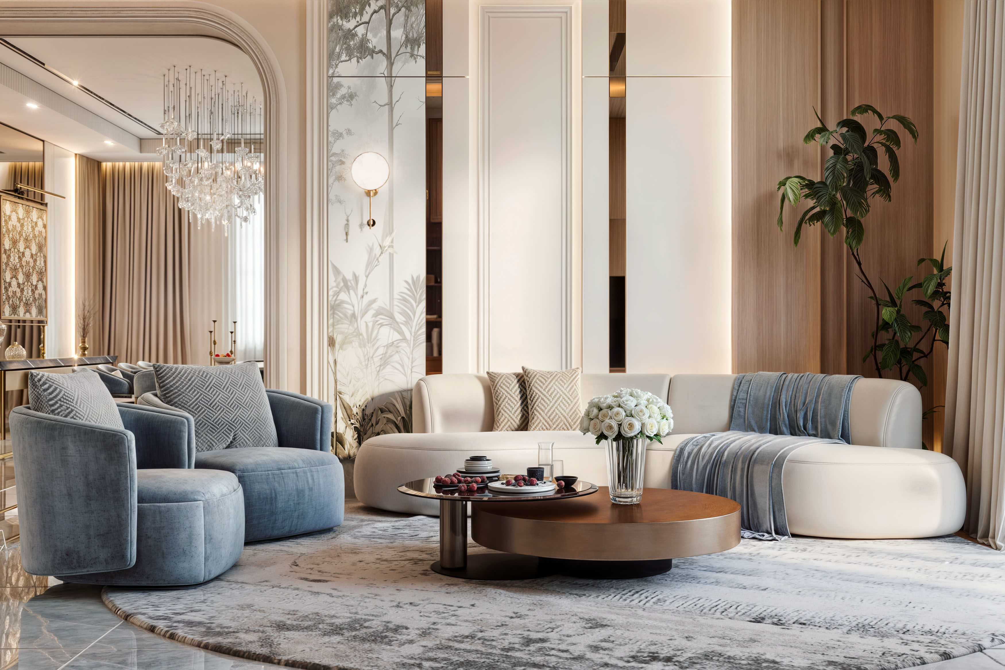 Neo classic LIVINGROOM+DINING ROOM-1