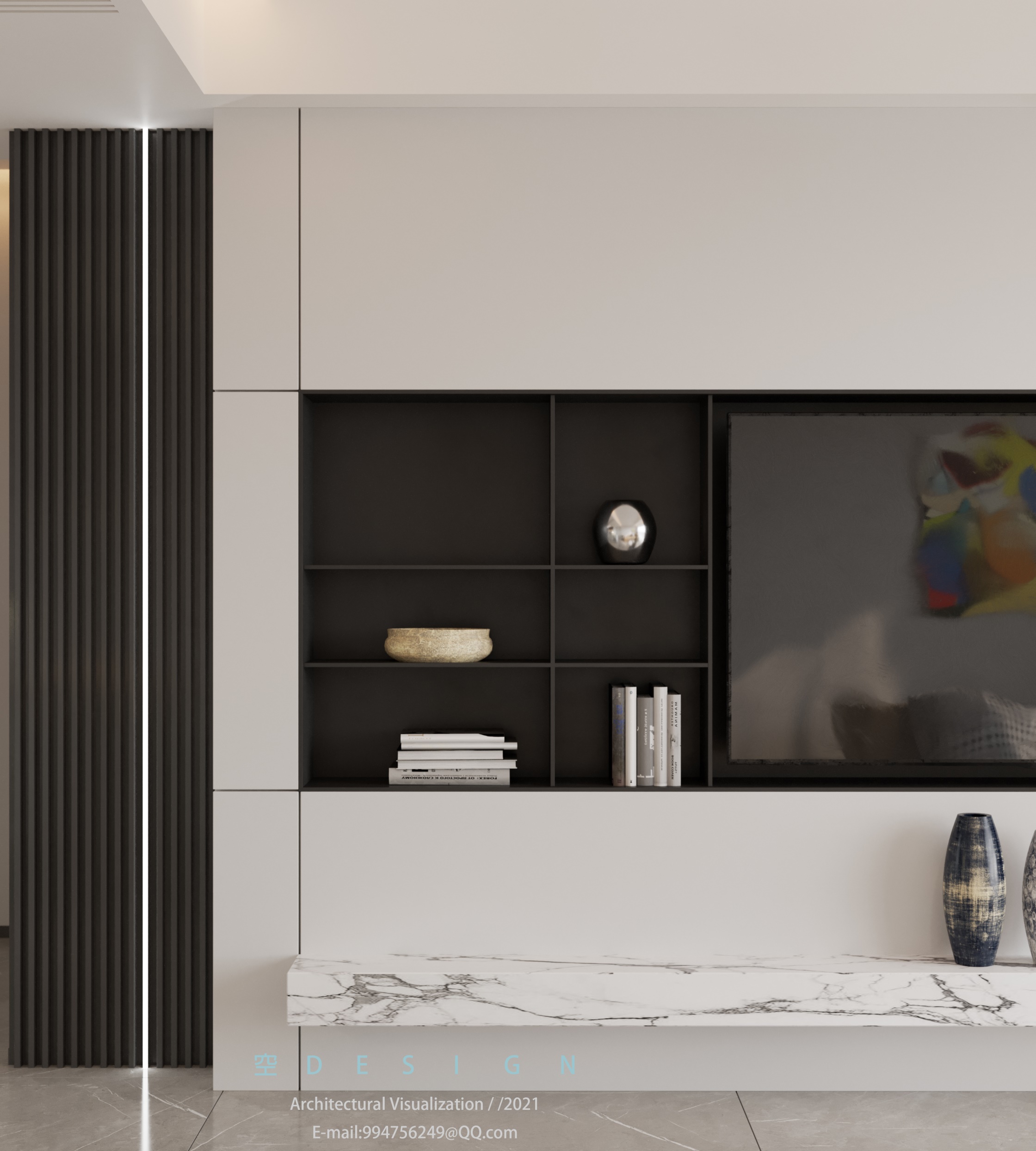 空效果图，现代极简风格                     -7