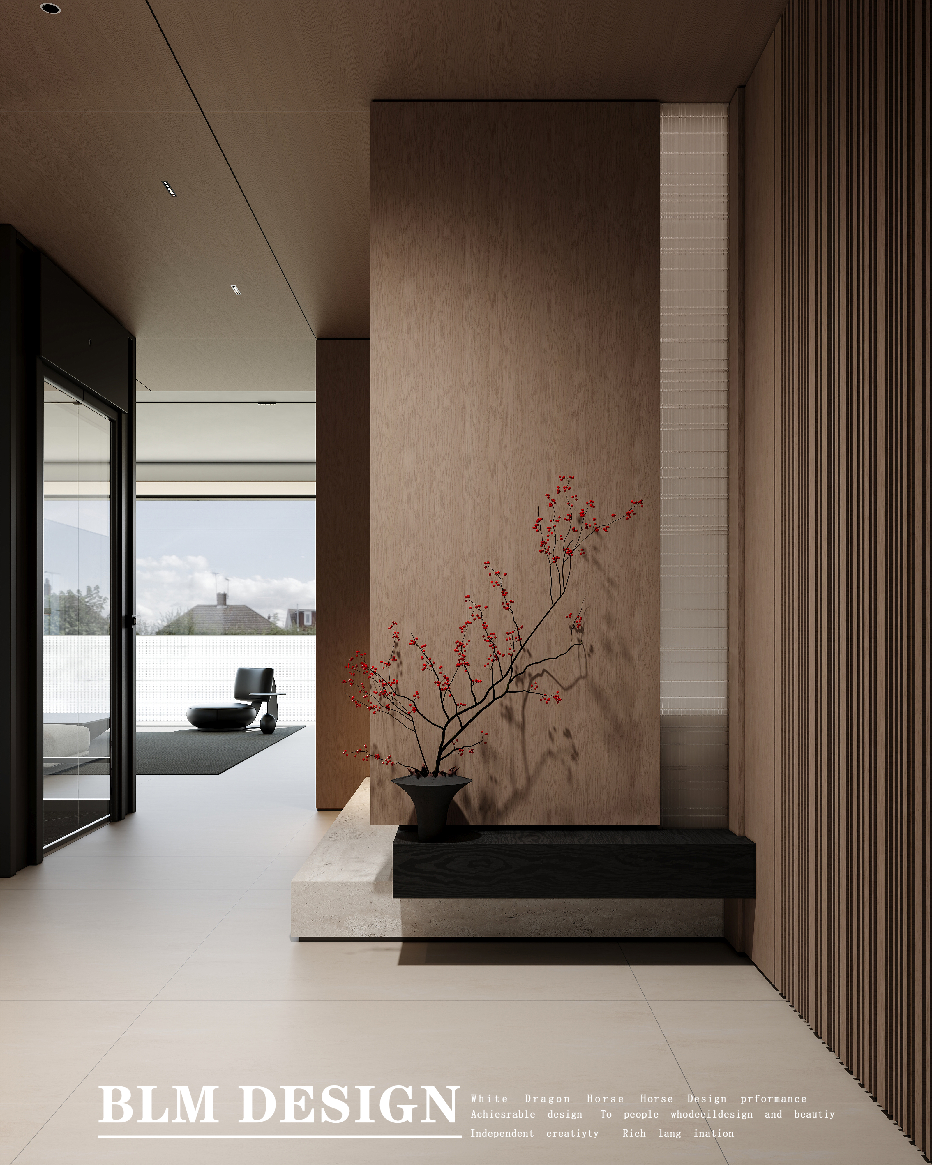 现代效果图客餐厅丨白龙马效果图-5