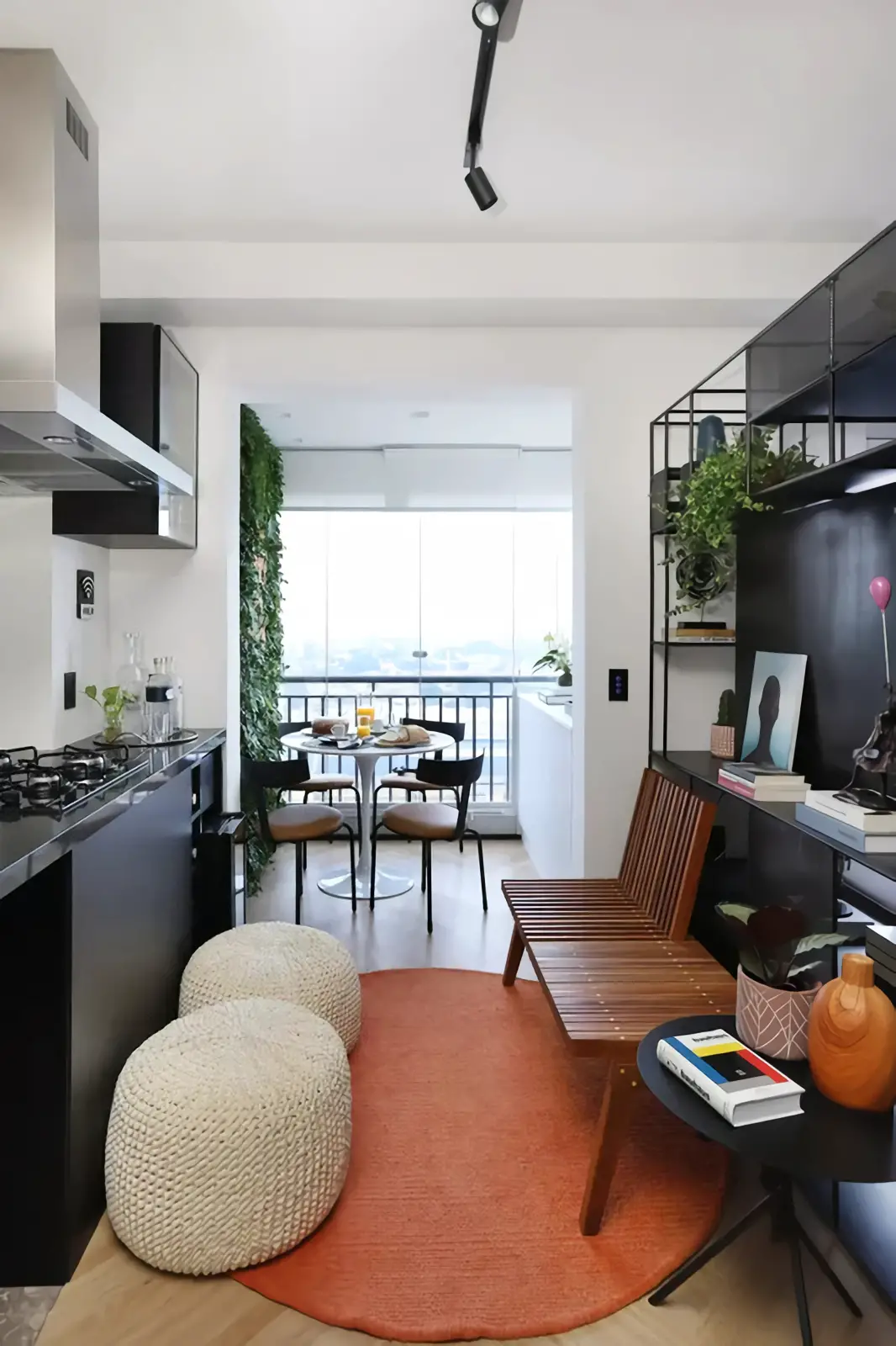 巴西 50m2 工业风格公寓设计-7